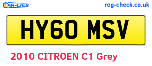 HY60MSV are the vehicle registration plates.