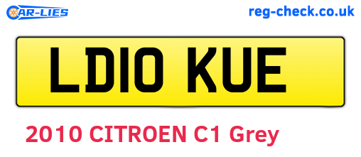 LD10KUE are the vehicle registration plates.