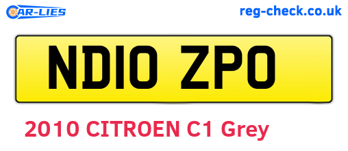 ND10ZPO are the vehicle registration plates.