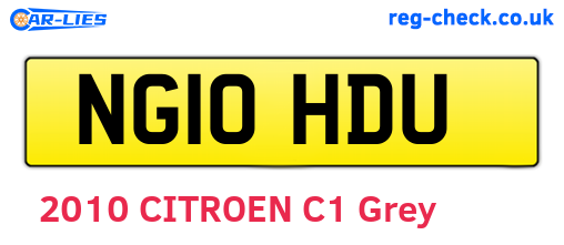 NG10HDU are the vehicle registration plates.