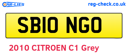 SB10NGO are the vehicle registration plates.