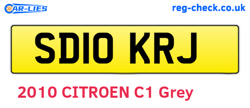 SD10KRJ are the vehicle registration plates.