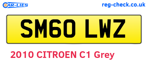 SM60LWZ are the vehicle registration plates.