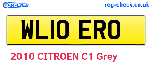 WL10ERO are the vehicle registration plates.