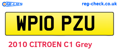 WP10PZU are the vehicle registration plates.