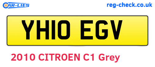 YH10EGV are the vehicle registration plates.