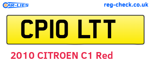 CP10LTT are the vehicle registration plates.