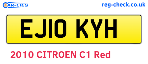 EJ10KYH are the vehicle registration plates.