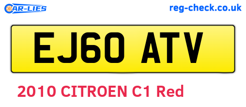 EJ60ATV are the vehicle registration plates.