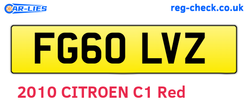 FG60LVZ are the vehicle registration plates.