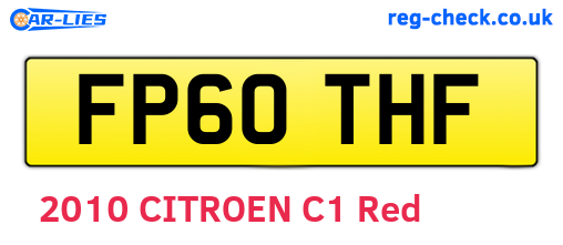 FP60THF are the vehicle registration plates.