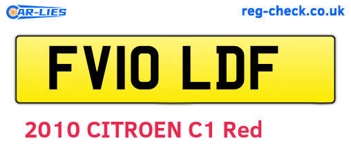 FV10LDF are the vehicle registration plates.