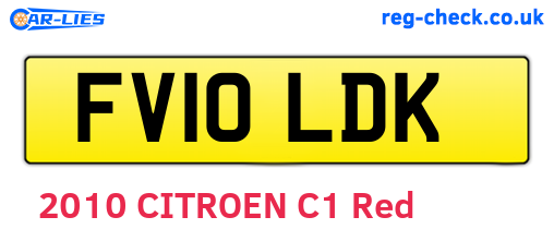 FV10LDK are the vehicle registration plates.