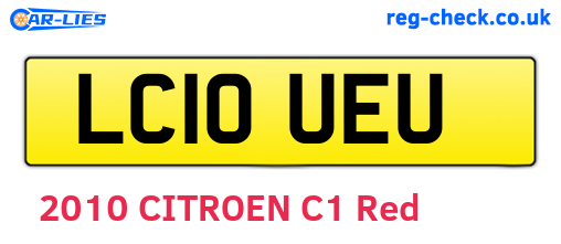LC10UEU are the vehicle registration plates.