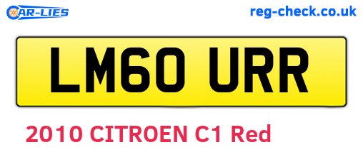 LM60URR are the vehicle registration plates.