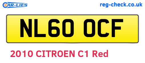 NL60OCF are the vehicle registration plates.