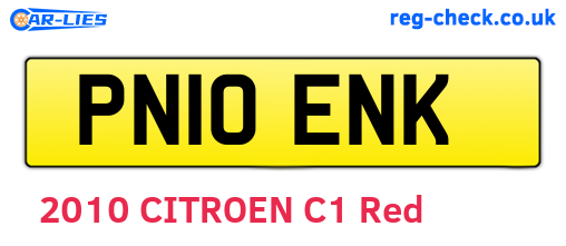 PN10ENK are the vehicle registration plates.