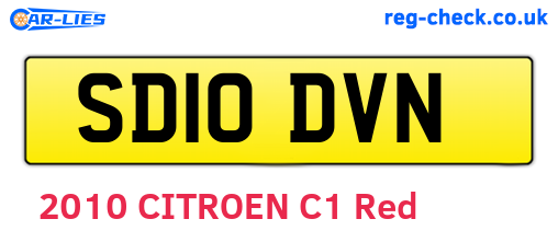 SD10DVN are the vehicle registration plates.