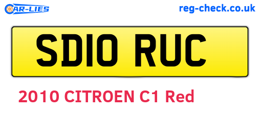 SD10RUC are the vehicle registration plates.