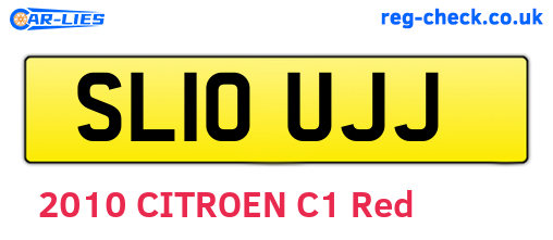 SL10UJJ are the vehicle registration plates.