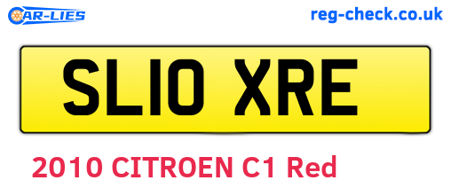 SL10XRE are the vehicle registration plates.
