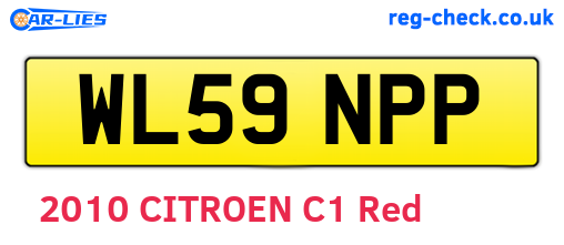 WL59NPP are the vehicle registration plates.