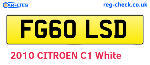 FG60LSD are the vehicle registration plates.