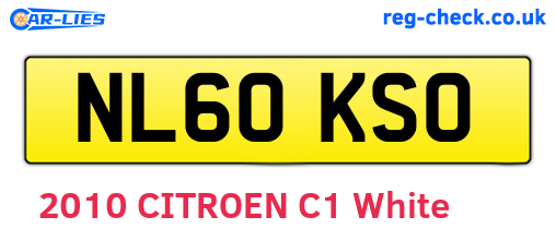 NL60KSO are the vehicle registration plates.