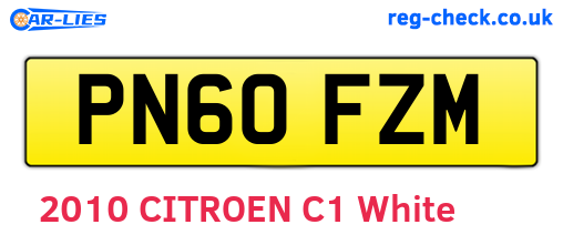 PN60FZM are the vehicle registration plates.