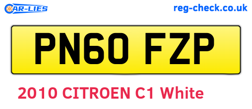 PN60FZP are the vehicle registration plates.