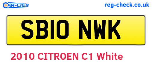 SB10NWK are the vehicle registration plates.