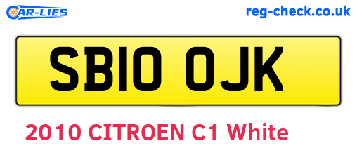 SB10OJK are the vehicle registration plates.