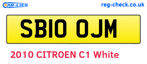 SB10OJM are the vehicle registration plates.