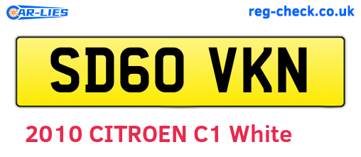 SD60VKN are the vehicle registration plates.