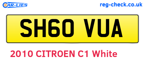SH60VUA are the vehicle registration plates.
