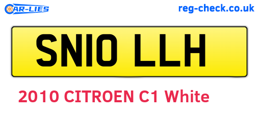 SN10LLH are the vehicle registration plates.