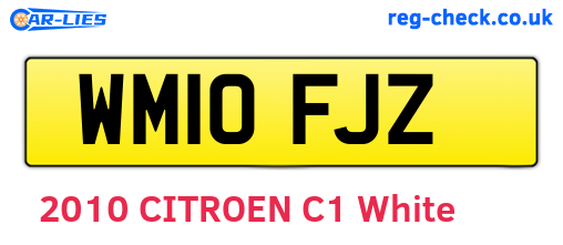 WM10FJZ are the vehicle registration plates.