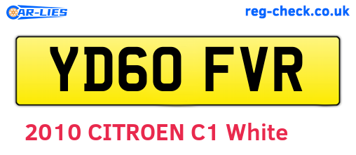 YD60FVR are the vehicle registration plates.