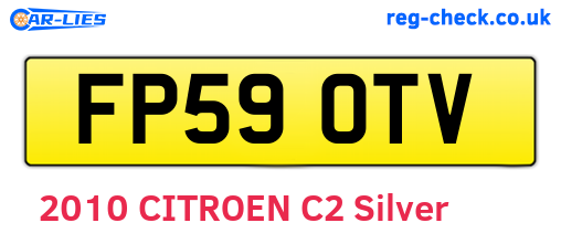 FP59OTV are the vehicle registration plates.