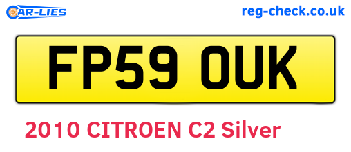FP59OUK are the vehicle registration plates.