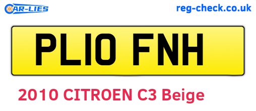 PL10FNH are the vehicle registration plates.