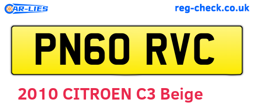 PN60RVC are the vehicle registration plates.