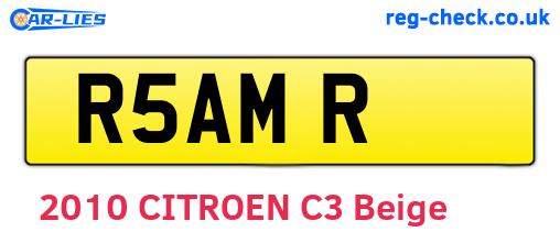 R5AMR are the vehicle registration plates.