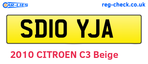 SD10YJA are the vehicle registration plates.