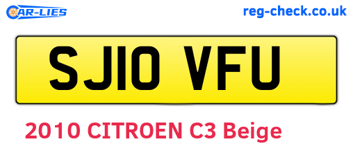 SJ10VFU are the vehicle registration plates.