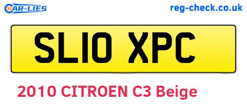 SL10XPC are the vehicle registration plates.