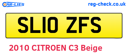 SL10ZFS are the vehicle registration plates.