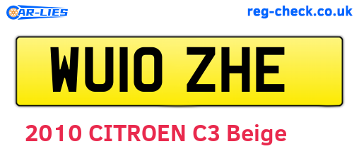 WU10ZHE are the vehicle registration plates.