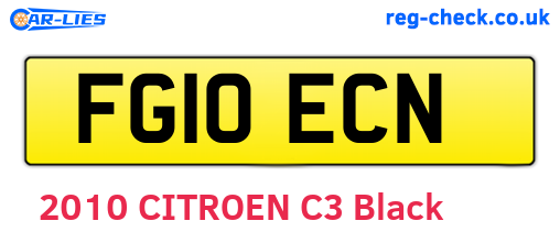 FG10ECN are the vehicle registration plates.