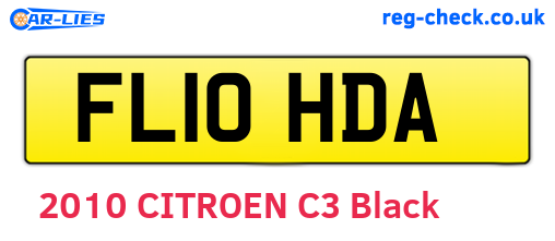 FL10HDA are the vehicle registration plates.